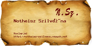 Notheisz Szilvána névjegykártya